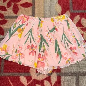 Privacy Please Floral High Waist Shorts - Pink and Yellow